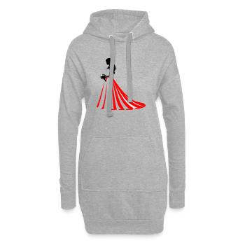 Mariée - Sweat-shirt à capuche long Femme - gris chiné - Devant