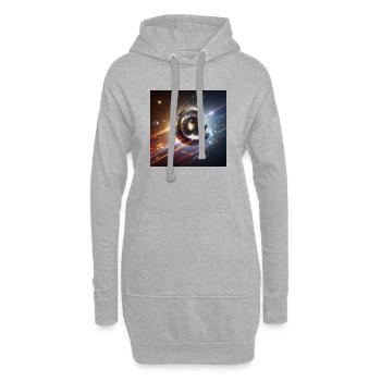 Symbol 3 - Hoodie-Kleid - Grau meliert - Vorne