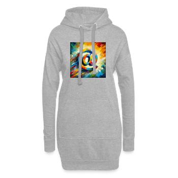 Symbol 7 - Hoodie-Kleid - Grau meliert - Vorne