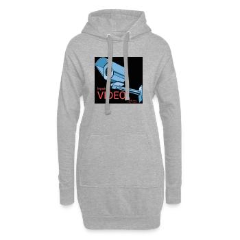Video Surveillance Sticker - Hoodie Dress - heather grey - Front