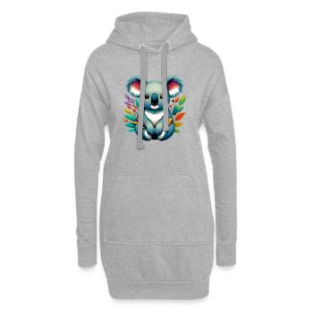 Koala - Sweat-shirt à capuche long Femme - gris chiné - Devant