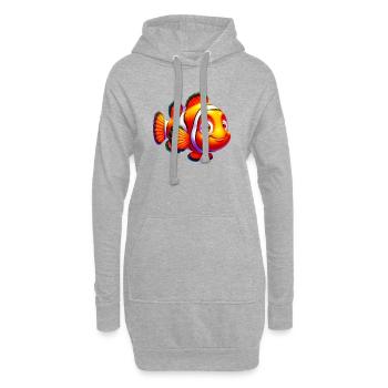 Clownfische - Hoodie-Kleid - Grau meliert - Vorne