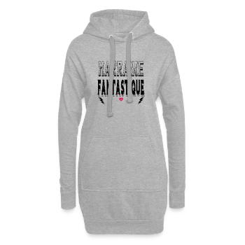 Marraine Fantastique - Sweat-shirt à capuche long Femme - gris chiné - Devant