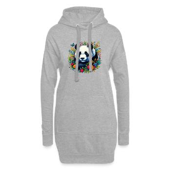 Panda - Hoodie-Kleid - Grau meliert - Vorne