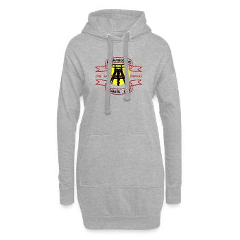 Zeche Förderturm im Ruhrgebiet - Hoodie-Kleid - Grau meliert - Vorne