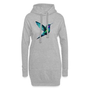 Colibri - Sweat-shirt à capuche long Femme - gris chiné - Devant