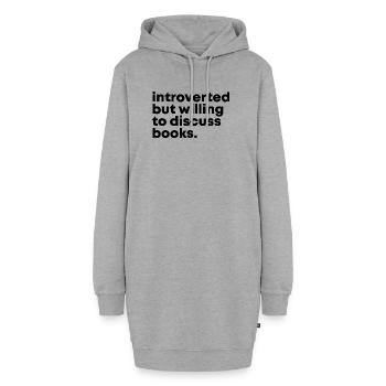 Lesen - Hoodie-Kleid - Grau meliert - Vorne