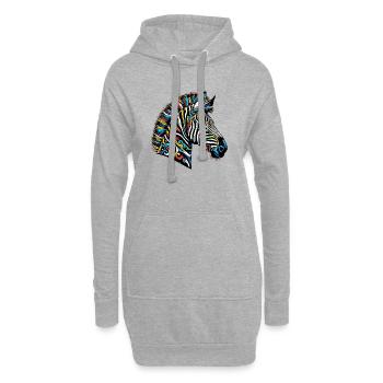 Zebra - Hoodie-Kleid - Grau meliert - Vorne