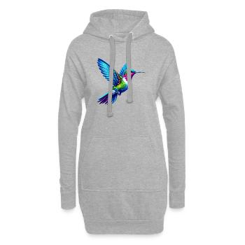 Kolibri - Hoodie-Kleid - Grau meliert - Vorne