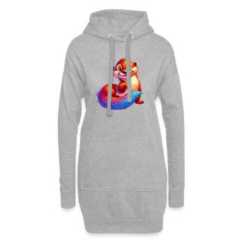 Otter - Hoodie-Kleid - Grau meliert - Vorne