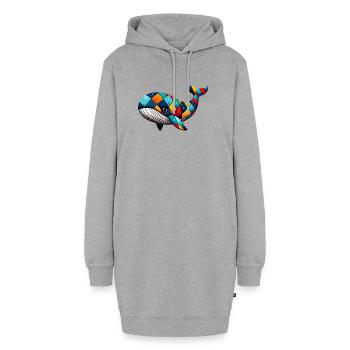 Harlekinwal - Hoodie-Kleid - Grau meliert - Vorne