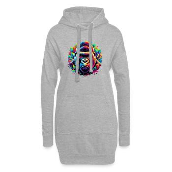 Gorilla - Hoodie-Kleid - Grau meliert - Vorne