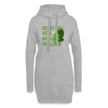 Protège la forêt tropicale - Sweat-shirt à capuche long Femme - gris chiné - Devant