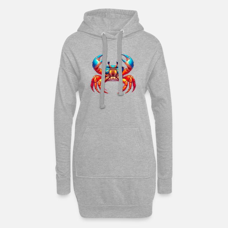 Krebs - Hoodie-Kleid - Grau meliert