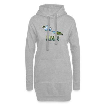 Watercolor Map Samoa - Hoodie Dress - heather grey - Front