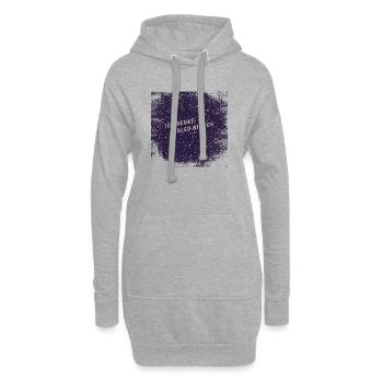 Ich denke also bin ich - Hoodie-Kleid - Grau meliert - Vorne