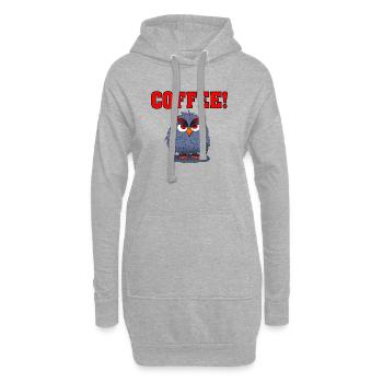 Hibou CAFÉ ROUGE - Sweat-shirt à capuche long Femme - gris chiné - Devant