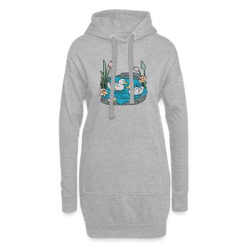 Entchen - Hoodie-Kleid - Grau meliert - Vorne