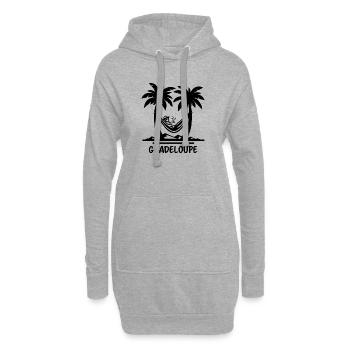 Hamac Guadeloupe - Sweat-shirt à capuche long Femme - gris chiné - Devant
