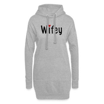 Ehefrau - Hoodie-Kleid - Grau meliert - Vorne