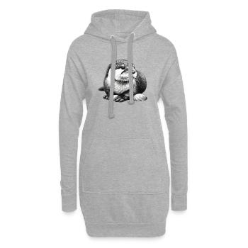 Otter - Hoodie-Kleid - Grau meliert - Vorne