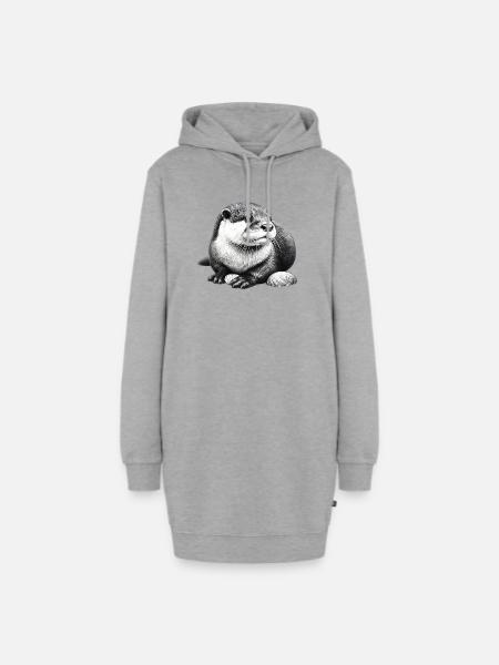 Otter - Hoodie-Kleid - Grau meliert