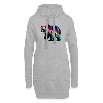 Ours - Sweat-shirt à capuche long Femme - gris chiné - Devant