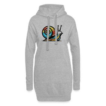 Snail - Hoodie Dress - heather grey - Front