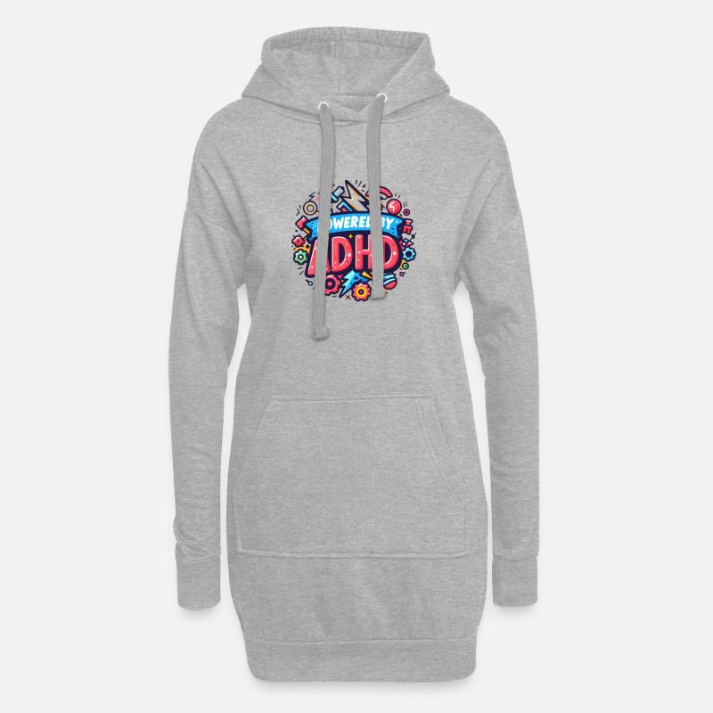 ADHS - Hoodie-Kleid - Grau meliert