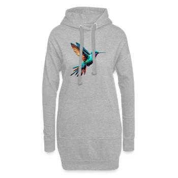 Colibri - Sweat-shirt à capuche long Femme - gris chiné - Devant