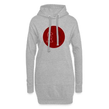 Échecs 2Springer - Sweat-shirt à capuche long Femme - gris chiné - Devant