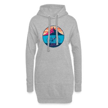 Design de T-shirt Mont Ventoux - Sweat-shirt à capuche long Femme - gris chiné - Devant