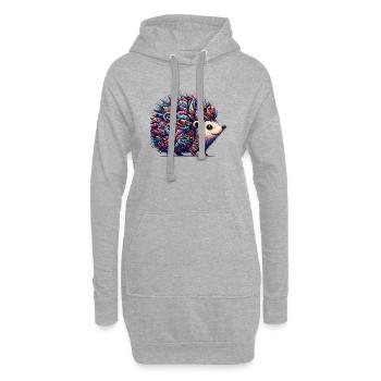 Igel - Hoodie-Kleid - Grau meliert - Vorne