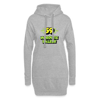 Nordiste râleur - Sweat-shirt à capuche long Femme - gris chiné - Devant