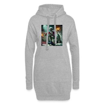 Zombie Klo - Hoodie-Kleid - Grau meliert - Vorne
