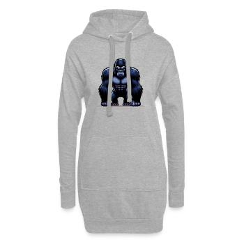 Gorille - Sweat-shirt à capuche long Femme - gris chiné - Devant