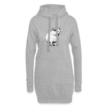 Capybara Rongeur avec lunettes de soleil Cadeau animal - Sweat-shirt à capuche long Femme - gris chiné - Devant