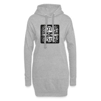 Perche, poisson, ange - Sweat-shirt à capuche long Femme - gris chiné - Devant