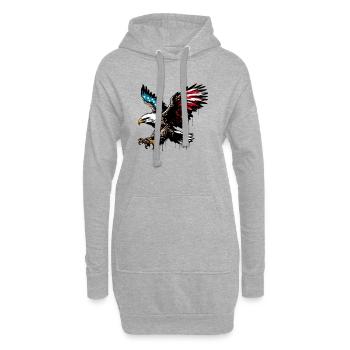 Aigle - Sweat-shirt à capuche long Femme - gris chiné - Devant