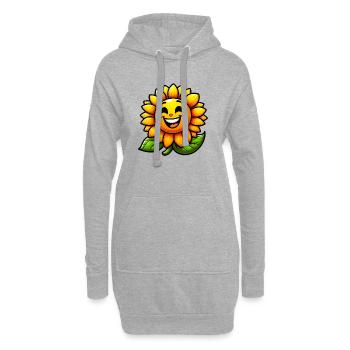 Tournesol - Sweat-shirt à capuche long Femme - gris chiné - Devant