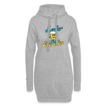 Lecker Bierchen - Hoodie-Kleid - Grau meliert - Vorne