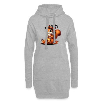 Écureuil mignon d’Halloween : un plaisir effrayant et doux - Sweat-shirt à capuche long Femme - gris chiné - Devant