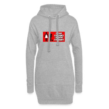 Wenn Frauen Männer kochen - Hoodie-Kleid - Grau meliert - Vorne