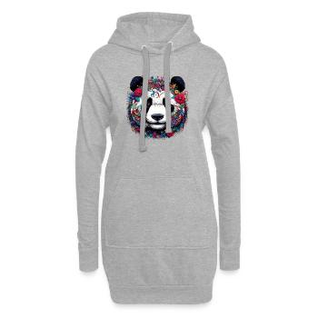 Panda - Hoodie-Kleid - Grau meliert - Vorne
