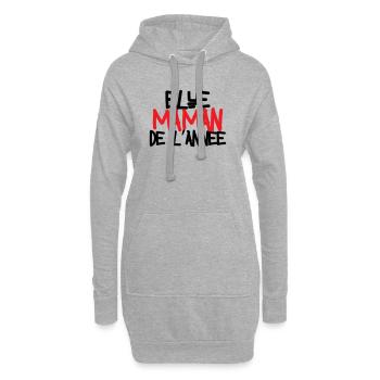 élue Maman de l'année - fête des mères - Sweat-shirt à capuche long Femme - gris chiné - Devant
