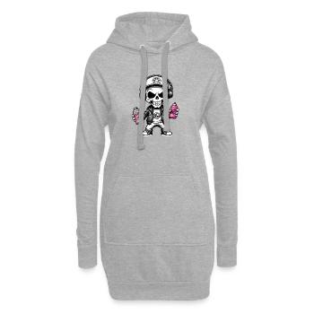 Graffiti Sprayer - Hoodie-Kleid - Grau meliert - Vorne