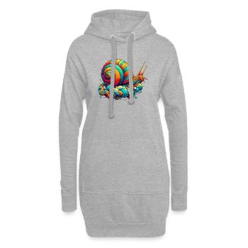 Snail - Hoodie Dress - heather grey - Front