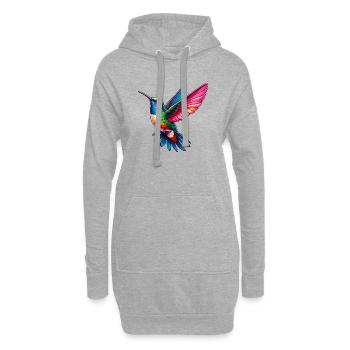 Colibri - Sweat-shirt à capuche long Femme - gris chiné - Devant