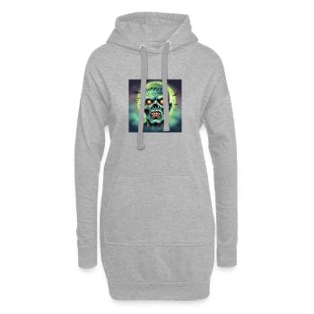 halloween, zombie, effrayant - Sweat-shirt à capuche long Femme - gris chiné - Devant