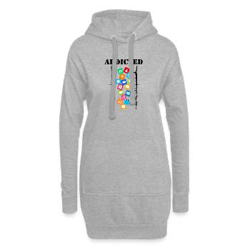 Addicted - Sweat-shirt à capuche long Femme - gris chiné - Devant